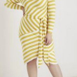 Eloquii Blocked Stripe Bodycon Dress